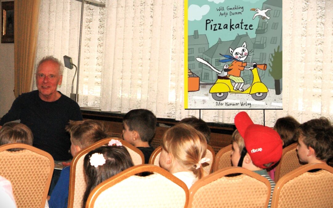 Kinder freuten sich über die Pizzakatze